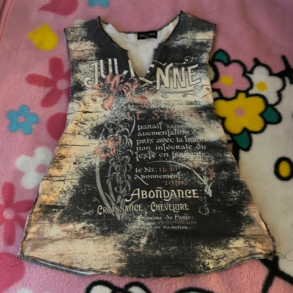 skinny minnie rhinestone tank top